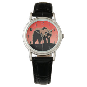 Montre Ours Grizzly au Coucher de Soleil - Art Animalier