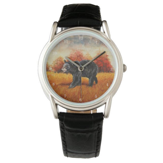 Montre Ours noir en forêt d'automne (devant)