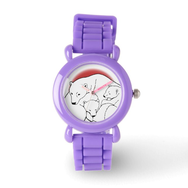 Montre Ours Polaire Observez Ours Faune Ours Cubs Regarde (Recto)