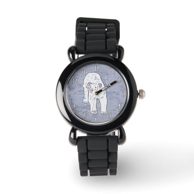 Montre Ours polaire sur la peinture sur glace - Art origi (Recto)