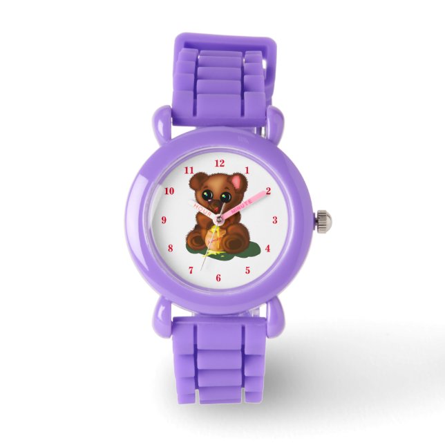 Montre Ourson Mignon pour Enfants (Recto)