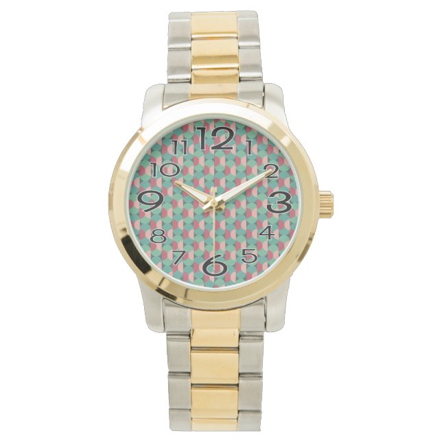Montre Ovales rétro et demi-cercles (devant)