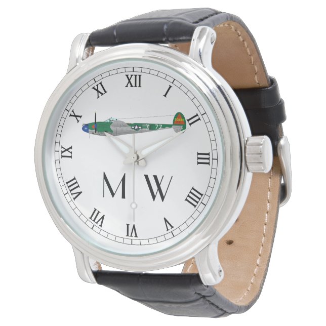 Montre P38 Éclair | Plan classique monogramme (Incliné)