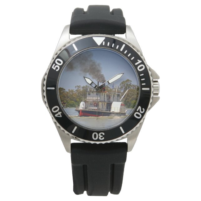 Montre Paddle Steamer Traversant Le Fleuve, (devant)