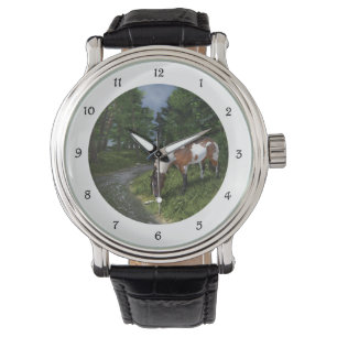 Montre Paint Horse by the Forest Stream