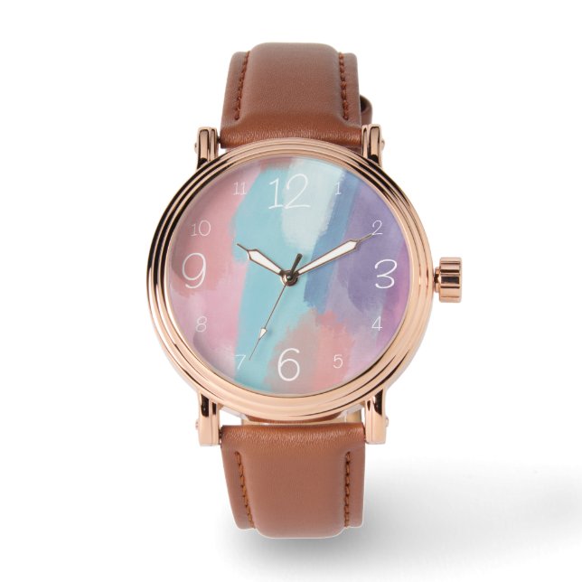 Montre Painted Design for Her on Men's Size eWatch Watch (Recto)