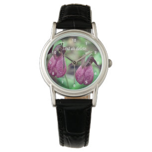 Montre Paire Fleur d'orchidée rose sauvage 2