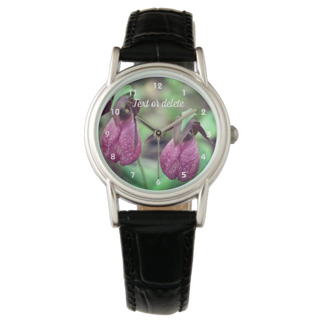 Montre Paire Fleur d'orchidée rose sauvage 2 (devant)
