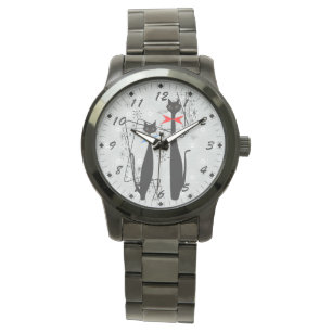 Montre Paires fraîches modernes de chat de la rétro