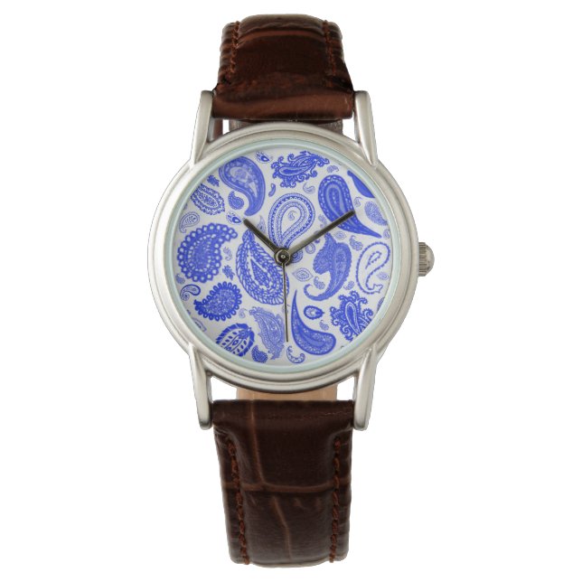 Montre Paisley Blue Fashion Watch par Julie Everhart (devant)