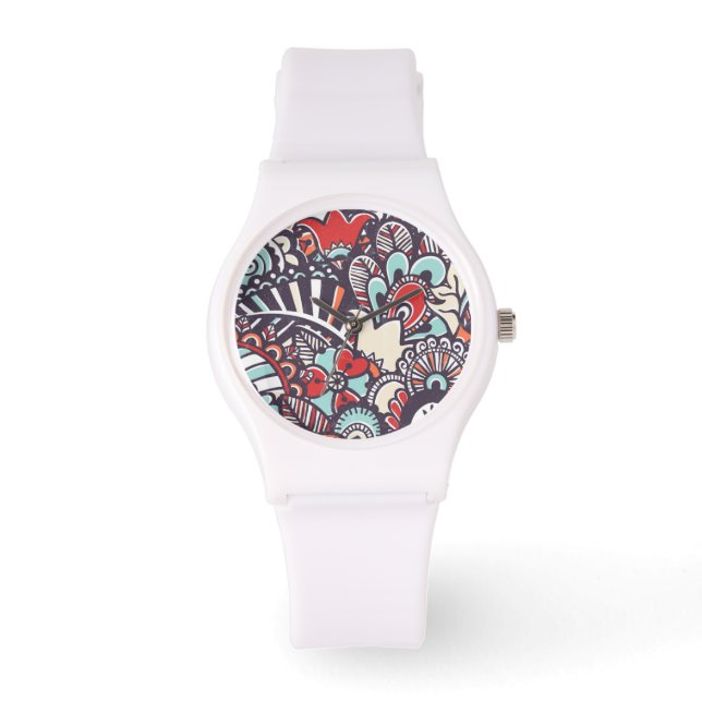 Montre Paisley Floral Doodle Pattern (Recto)