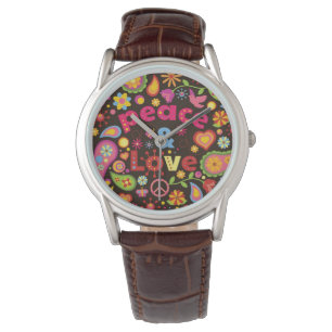 Montre Paix et amour Hippie Vintage