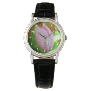 Montre Pale Rose Lady Slipper Orchidée Fleur gros