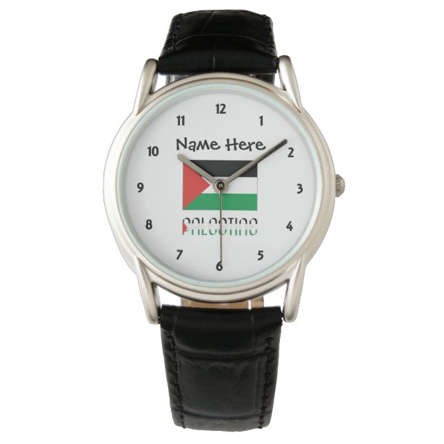 Montre Palestine and Palestinian Flag with Your Name (devant)