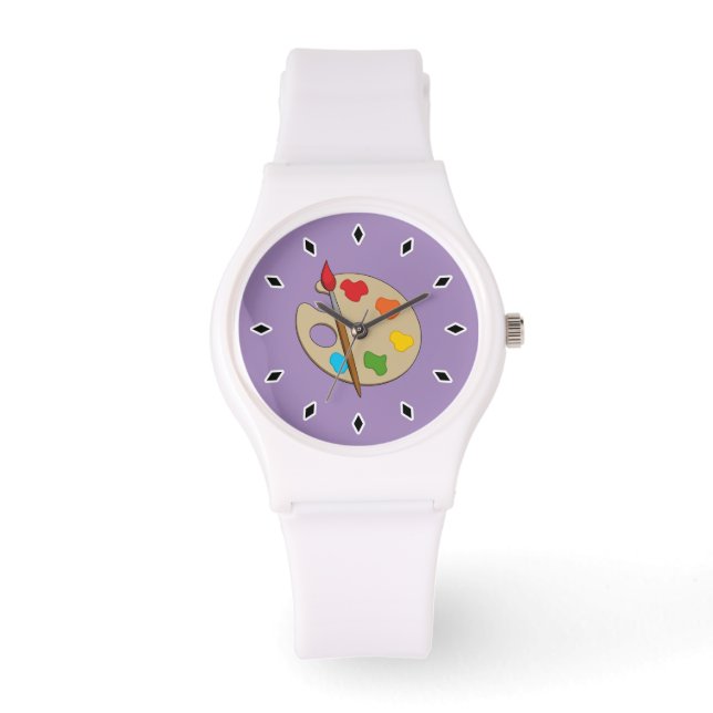 Montre Palette Artiste avec pinceau (Recto)
