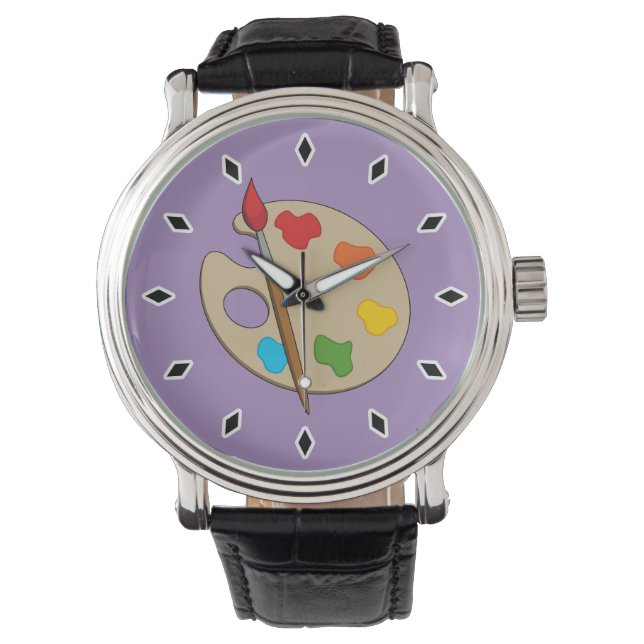 Montre Palette Artiste avec pinceau (devant)