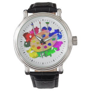 Montre Palette et brosses d'artiste