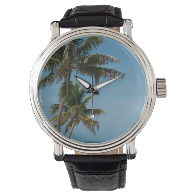 Montre Palmier et plage de sable blanc (devant)