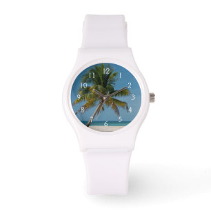 Montre Palmier et plage de sable blanc  2
