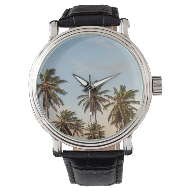 Montre Palmiers de vacances tropicaux (devant)
