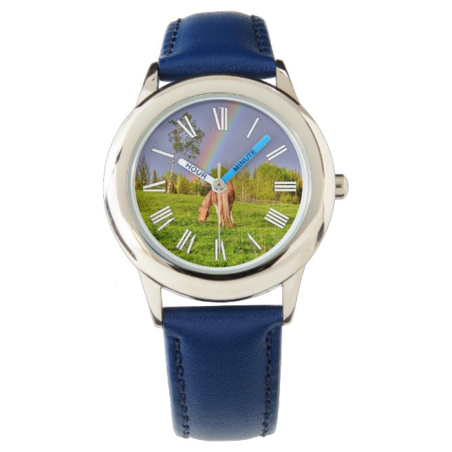 Montre Palomino Paint Horse & Rainbow Horse-lover Photo (devant)