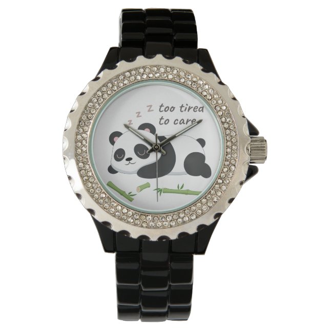 Montre Panda en mode sommeil – Art d'ours paresseux migno (devant)