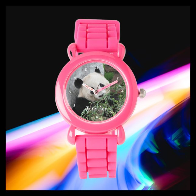 Montre Panda Géant Enfants, Poignets En Bracelet Rose (Créateur téléchargé)