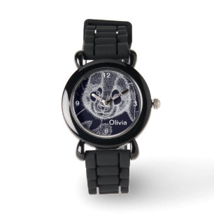 Montre Panda noir et blanc pour enfants