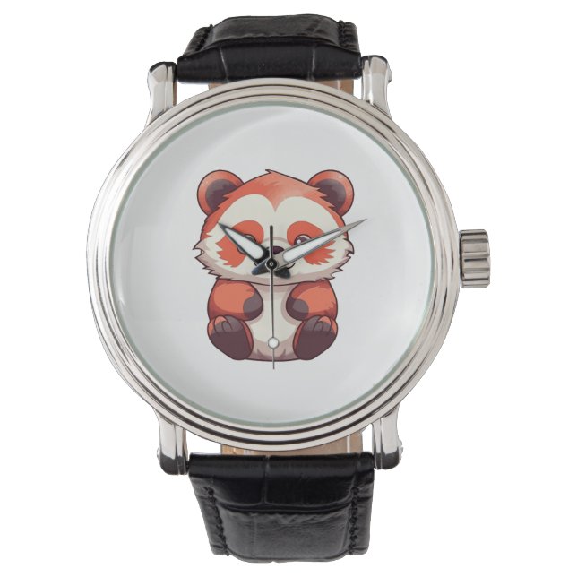 Montre Panda rouge mignonne (devant)