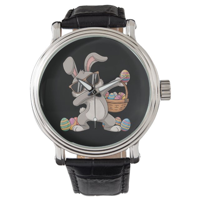 Montre Panier de Pâques Lapin de Pâques Dabbing (devant)