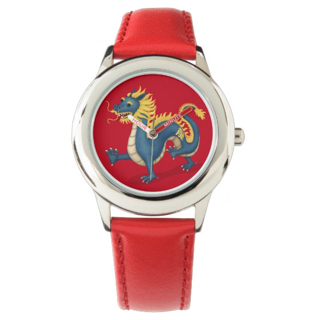 Montre Panneau astrologie chinois Zodiac Dragon Cute (devant)