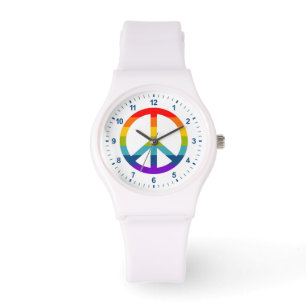 Montre Panneau de paix Rainbow