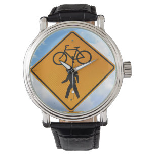 Montre Panneau de signalisation de traversée de cyclistes