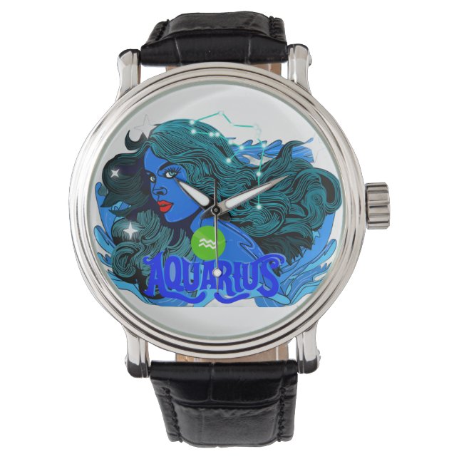 Montre Panneau étoile Aquarius Horoscope (devant)