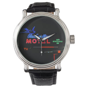 Montre Panneau Neon Motel Blue Swallow, Route 66, Nouveau