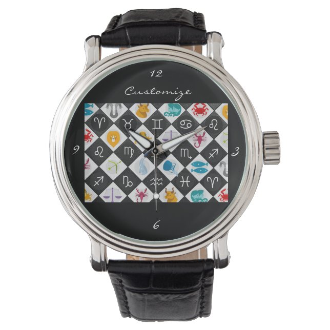 Montre Panneau solaire Zodiac Calendrier Astrologie Thund (devant)