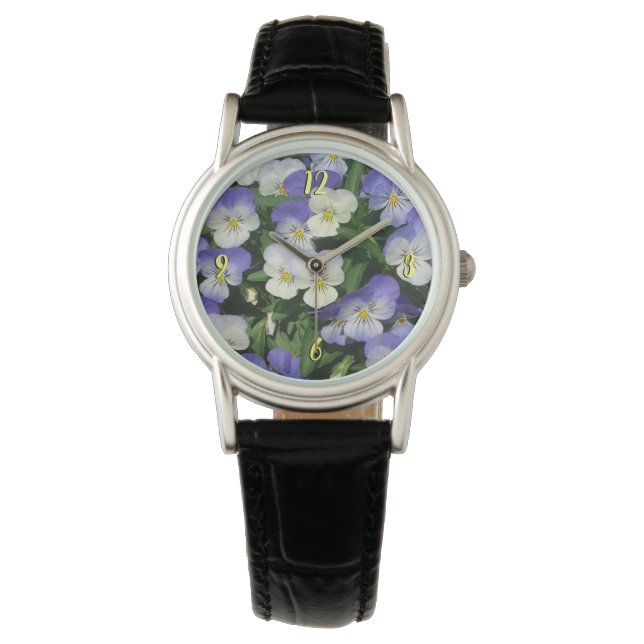Montre Pansies violettes Jardin Floral (devant)