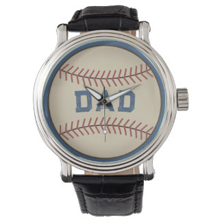 Montre Papa Baseball Bleue