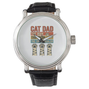Montre Papa Chat Le Fournisseur de Snacks Chemise Vintage