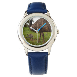 Montre Papa Et Bébé Emus Se Promènent,