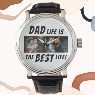 Montre Papa Life est la meilleure vie 2 Photos Père