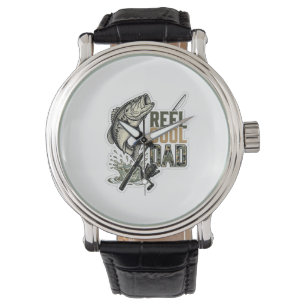 Montre Papa super cool pêche à la basse conception de gra