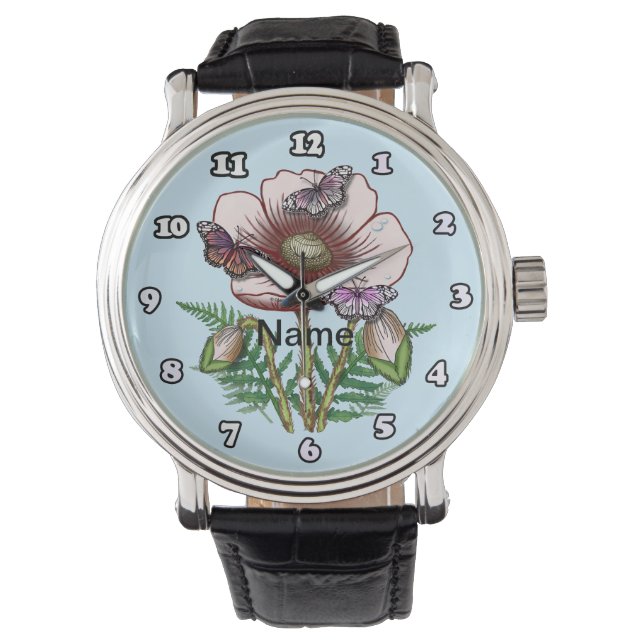 Montre Papaver pâle Papillon (devant)