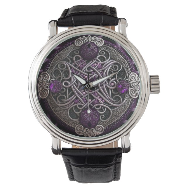Montre Papier d'enveloppement Celtic Rose violet (devant)