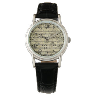 Montre Papier peint de la feuille de musique victorienne