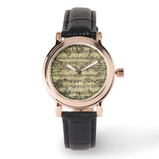 Montre Papier peint de la feuille de musique victorienne