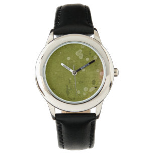Montre Papier peint vert vintage Daisy
