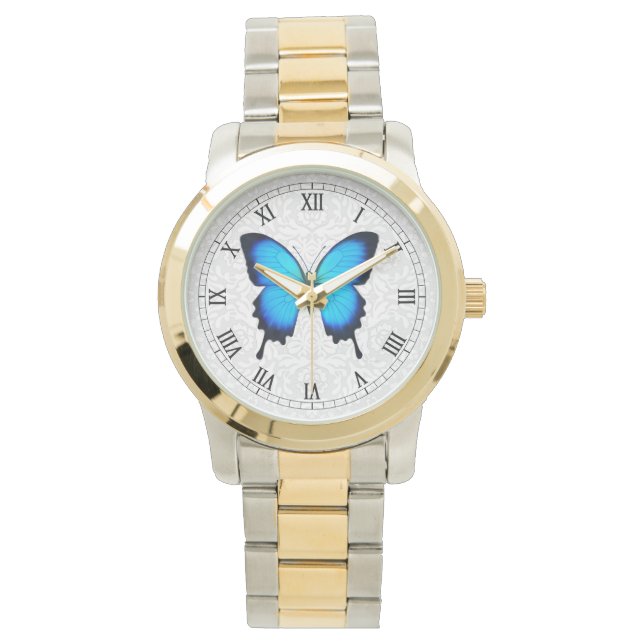 Montre Papilio Ulysses Blue Butterfly Watch (devant)