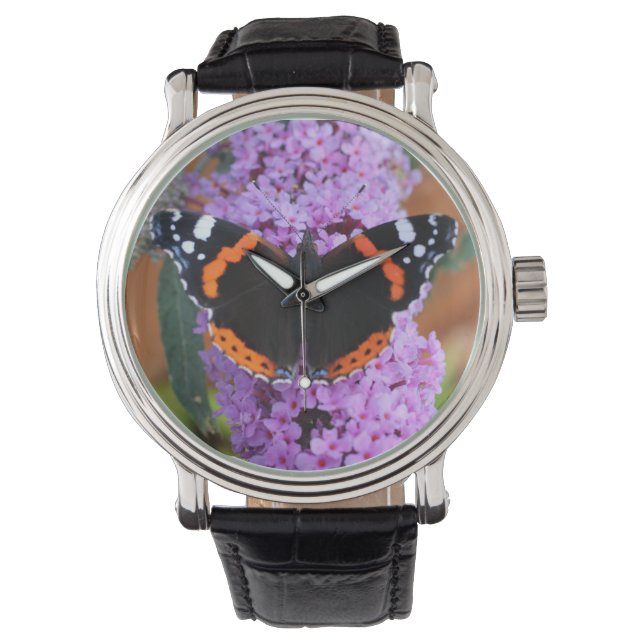 Montre Papillon Amiral Rouge (devant)