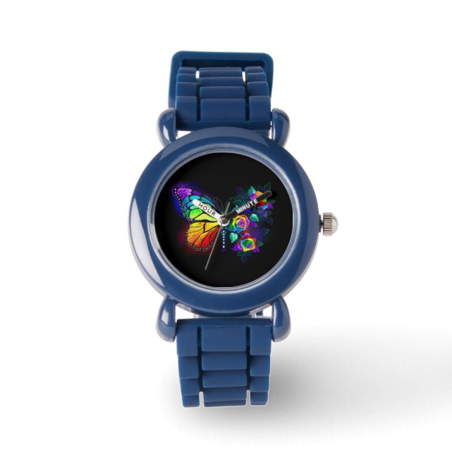 Montre Papillon arc-en-ciel (Recto)